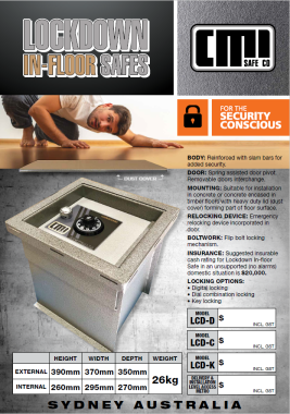 CMI Lockdown In Floor Safe LCD-K