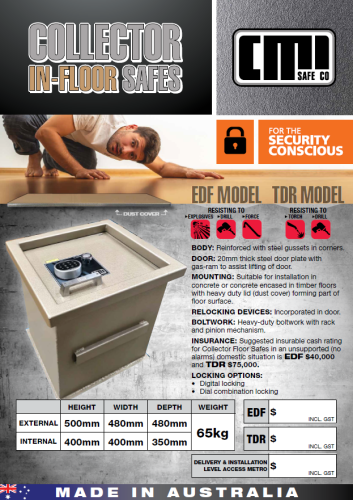 CMI Collector Floor Safe EDF COLSTD