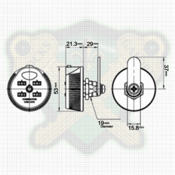 Combination Cam lock with Key Override LG904